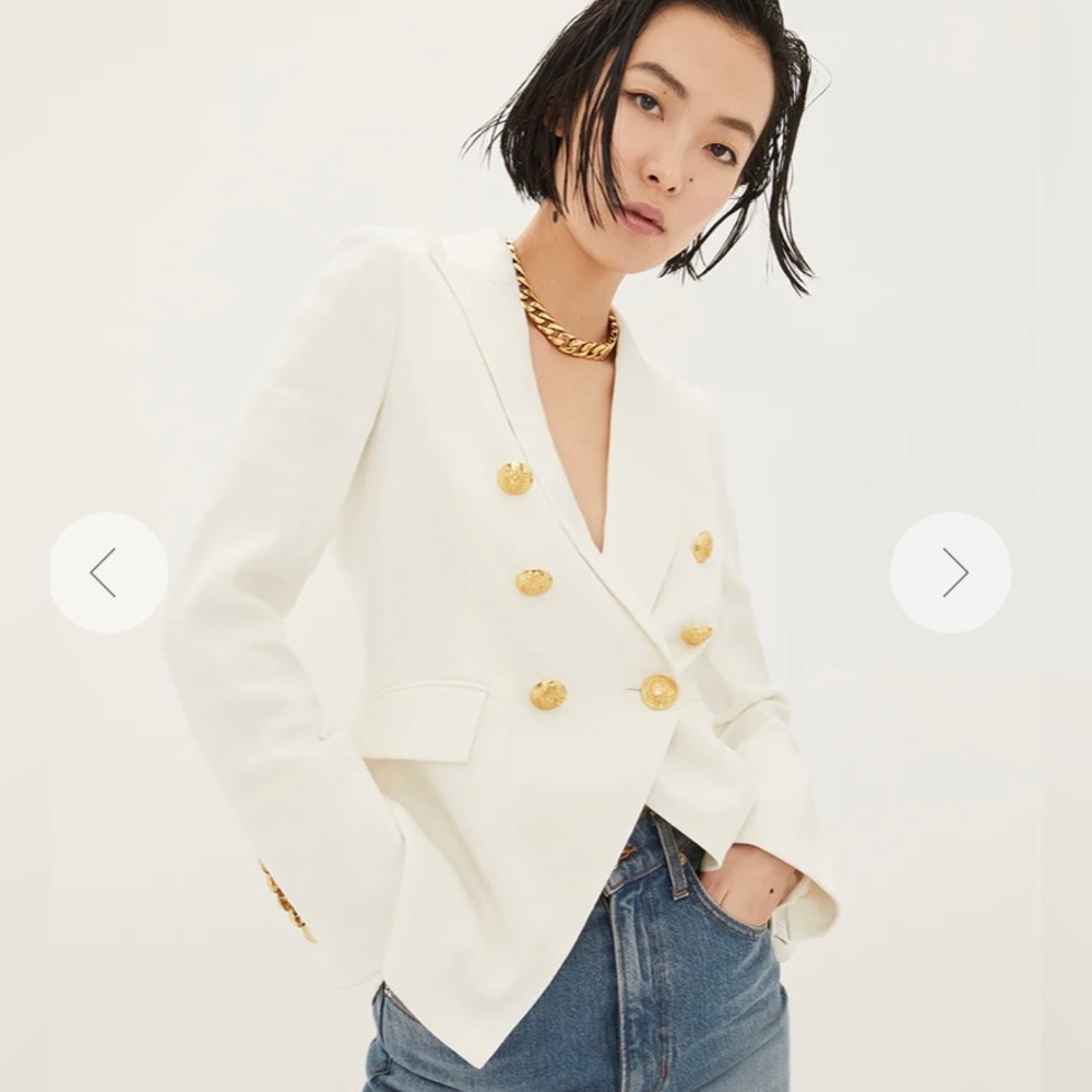 NEW MILLER LINEN DICKEY WHITE JACKET, Size US 2, Never Worn